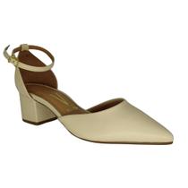 Scarpin Feminino Vizzano Bico Fino Salto Bloco