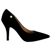 Scarpin Feminino Vizzano Nobuck Preto - 11841