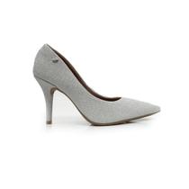 Scarpin Feminino Vizzano Prata Glitter Salto Alto Fino Confortável 1184011 Scarpin Feminino Vizzano Prata Glitter Salto Alto Fino Confortável 1184011