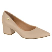 Scarpin Feminino Vizzano Salto Baixo Grosso Pelica Scarpin Feminino Vizzano Salto Baixo Grosso Pelica