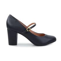 Scarpin Feminino Vizzano Salto Bloco Preto - 1259 Scarpin Feminino Vizzano Salto Bloco Preto - 1259