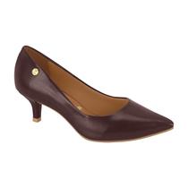 Scarpin Feminino Vizzano Salto Fino Baixo Minimal Bico Fico