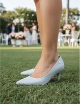 Scarpin Feminino Vizzano Tela Shine Salto Médio 1185.702