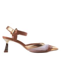 Scarpin Feminino Zariff 6230031 Ouro/Coconut Scarpin Feminino Zariff 6230031 Ouro/Coconut