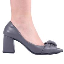 Scarpin Feminino Zariff com Laço 1606-008 Cinza Scarpin Feminino Zariff com Laço 1606-008 Cinza