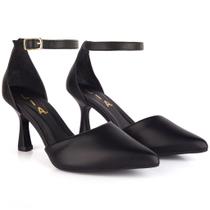 Scarpin Madame Maravilha Salto 7cm Verniz Salto Baixo Comercial Luxo Formal Gospel Evangelico