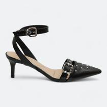 Scarpin Mariotta Slingback Kitten Heels Feminino 1355304-01