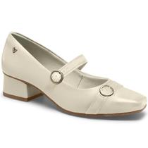 Scarpin Mississipi Sapato Mary Jane Salto Bloco Baixo ME901 Cor:GeloTamanho:36 Scarpin Mississipi Sapato Mary Jane Salto Bloco Baixo ME901 Cor:GeloTamanho:36