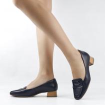 Scarpin Mocassim Couro