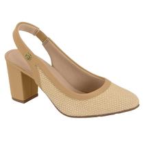 Scarpin Modare Feminino Salto Bloco Trama Palha Ultra Conforto Original - Scarpin Modare Feminino Salto Bloco Trama Palha Ultra Conforto Original -