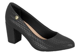 Scarpin Modare Napa Tresse Valencia Salto Bloco Lezard 7377.105