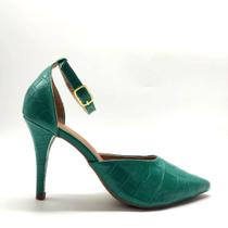 Scarpin Mozione Sapato Feminino Salto Alto 10cm Com Fivela 107