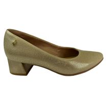 Scarpin Nº35 Couro Ouro Light Usaflex Feminino