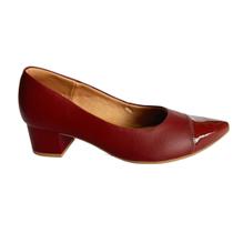 Scarpin Nº35 Couro Rebu Usaflex Feminino