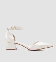 Scarpin Noiva CBK Couro Perolado Off White