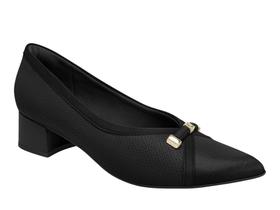 Scarpin Piccadilly Bico Fino Salto Grosso Comfy 739053