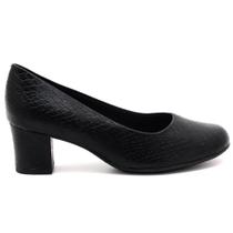 Scarpin Piccadilly Sapato Croco Salto Bloco Feminino 110072 Scarpin Piccadilly Sapato Croco Salto Bloco Feminino 110072