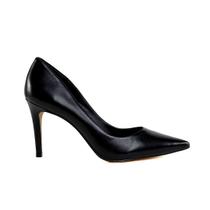 Scarpin Preto Carrano Beatriz Couro Salto Médio Fino 8,7cm