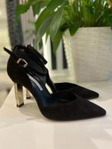 Scarpin Preto Salto Dourado Jorge Bischoff Scarpin Preto Salto Dourado Jorge Bischoff