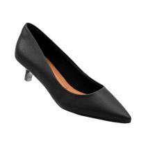 Scarpin Preto Salto e Bico Fino Bebecê