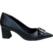 Scarpin Ramarim Feminino Salto Bloco com Fivela Conforto