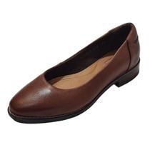 Scarpin Retrô Baixo Couro de Carneiro Conhaque Scarpin Retrô Baixo Couro de Carneiro Conhaque