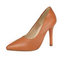 Scarpin Salto Alto Fino 10 cm Luiza Sobreira Caramelo Mod. 2260 Scarpin Salto Alto Fino 10 cm Luiza Sobreira Caramelo Mod. 2260
