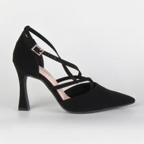 Scarpin Salto Alto Fino Bebecê T9419230 Preto