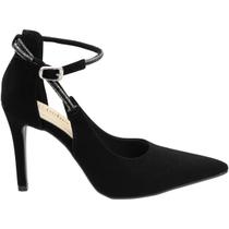 Scarpin Salto Alto Fino Bebecê Tiras Com Strass Feminina