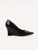 Scarpin Salto Anabela Wedge Preto Scarpin Salto Anabela Wedge Preto