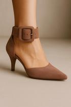 Scarpin Salto Baixo Bico Fino Fivela Forrada Confort 130