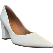 Scarpin Salto Bloco Couro Tendência Moda 2295.71575 Lia Line
