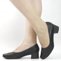 Scarpin Salto Bloco Couro Scarpin Salto Bloco Couro