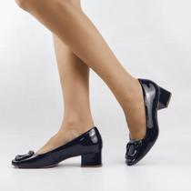 Scarpin Salto Bloco Fivela Scarpin Salto Bloco Fivela