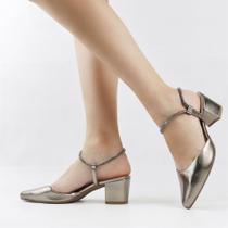 Scarpin Salto Bloco Slingback Scarpin Salto Bloco Slingback