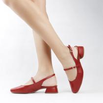 Scarpin Salto Bloco Slingback
