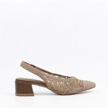 Scarpin Salto Bloco Slingback