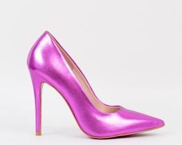 Scarpin Salto Fino 12cm Couro Rosa Maravilha CBK