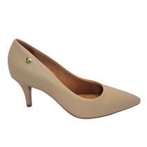 Scarpin Salto Médio Bico Fino Pelica Camurça Verniz Vizzano Preto Branco Bege Vermelho Confortável