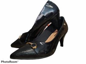 Scarpin Santinelli Salto Fino Corinto Preto 258