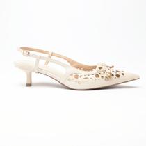 Scarpin Sapato da Corte Slingback Vazado Laço