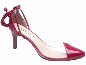 Scarpin Sapato Feminino Vinil Verniz Confort Premium