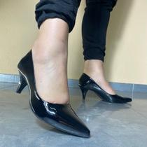 Scarpin Sapatos Salto Baixo 5cm Fino Mozione Conforto Macio 072