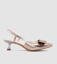 Scarpin Slinbagback Couro Prata Velha CBK