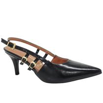 Scarpin Slingback com Fivelas Vizzano 11851148 Scarpin Slingback com Fivelas Vizzano 11851148