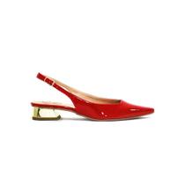 Scarpin Slingback com Salto Cromado