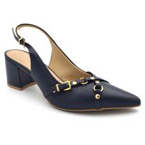 Scarpin Slingback de Couro Feminino Suzzara Scarpin Slingback de Couro Feminino Suzzara