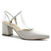 Scarpin Slingback de Salto Bloco Cazzualen 1204 Scarpin Slingback de Salto Bloco Cazzualen 1204