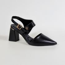 Scarpin Slingback Feminino Bebecê T7012022 Preto Scarpin Slingback Feminino Bebecê T7012022 Preto