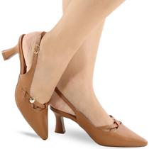 Scarpin Slingback Moderno Salto Médio P141